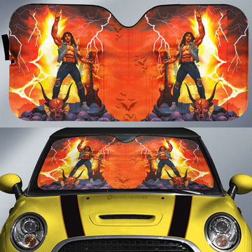 Eddie Munson Car Sunshade Custom Stranger Things Car Interior Accessories - Gearcarcover - 1