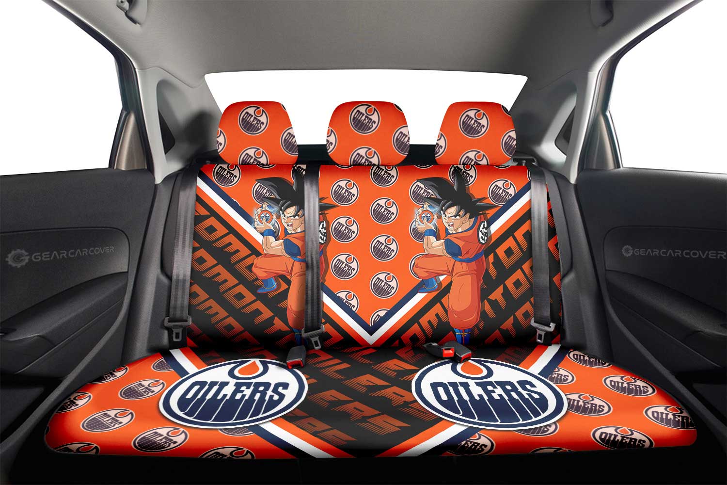 Edmonton Oilers Car Back Seat Cover Custom Car Decorations For Fans - Gearcarcover - 2