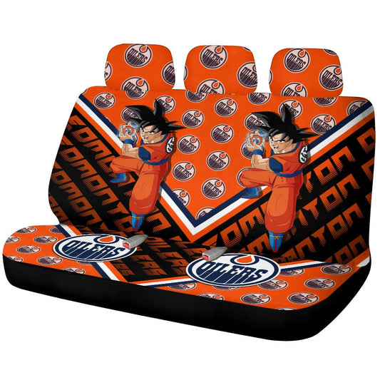 Edmonton Oilers Car Back Seat Cover Custom Car Decorations For Fans - Gearcarcover - 1