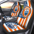 Edmonton Oilers Car Seat Covers Custom US Flag Style - Gearcarcover - 2