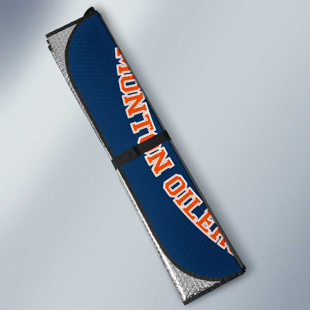 Edmonton Oilers Car Sunshade Custom Car Accessories For Fans - Gearcarcover - 3
