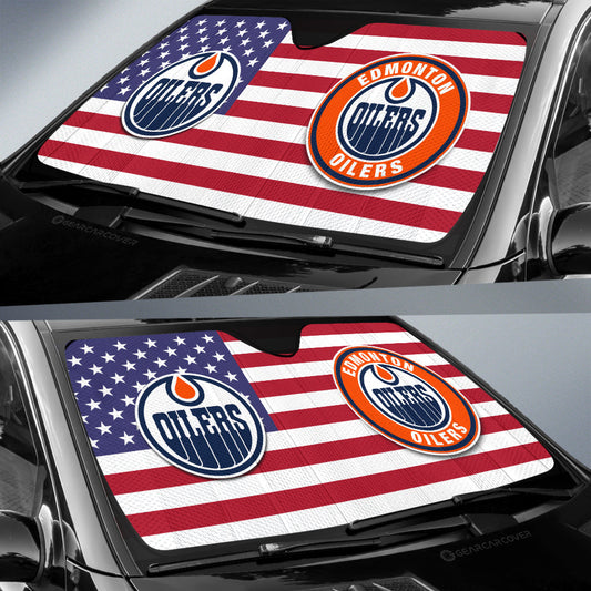 Edmonton Oilers Car Sunshade Custom Car Accessories - Gearcarcover - 2