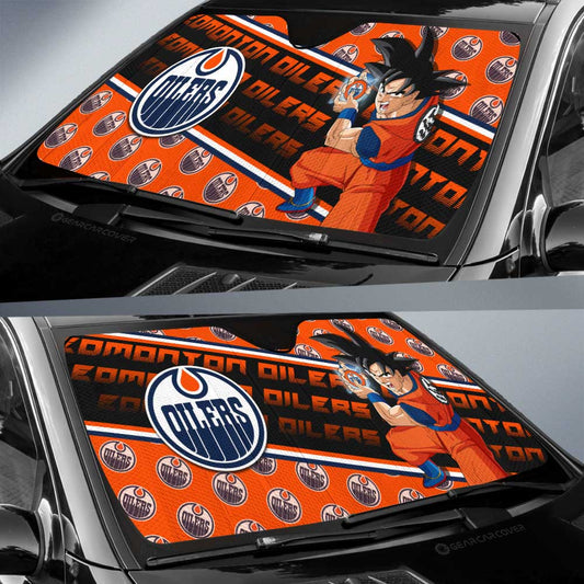 Edmonton Oilers Car Sunshade Custom Car Decorations For Fans - Gearcarcover - 2