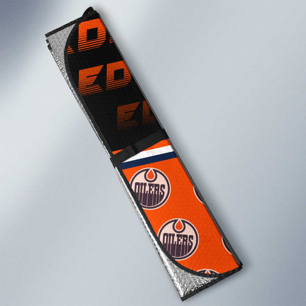 Edmonton Oilers Car Sunshade Custom Car Decorations For Fans - Gearcarcover - 3