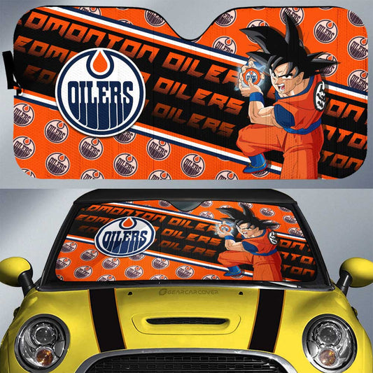 Edmonton Oilers Car Sunshade Custom Car Decorations For Fans - Gearcarcover - 1