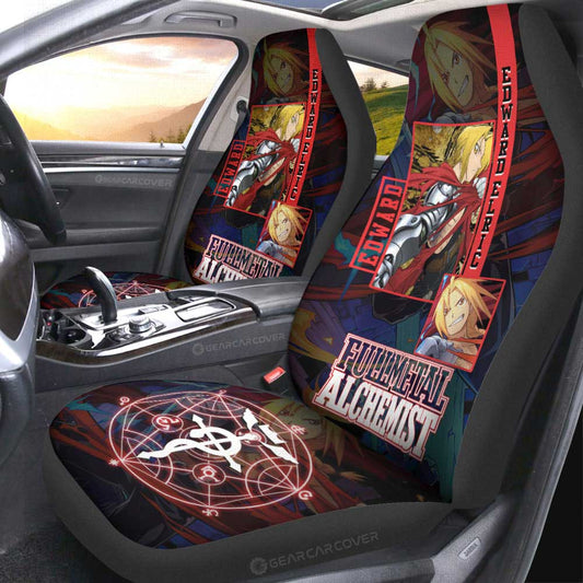 Edward Elric Car Seat Covers Custom Fullmetal Alchemist Anime - Gearcarcover - 2