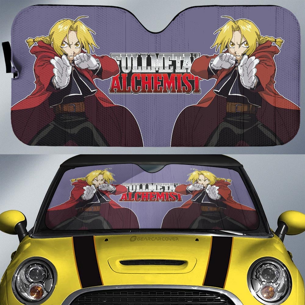 Edward Elric Car Sunshade Custom Main Hero Fullmetal Alchemist Anime Car Accessories - Gearcarcover - 1
