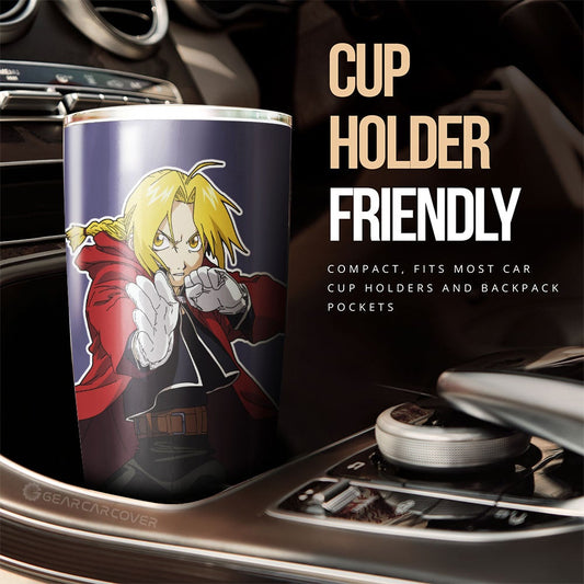 Edward Elric Tumbler Cup Custom Main Hero Fullmetal Alchemist Anime Car Accessories - Gearcarcover - 2