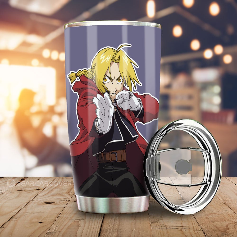 Edward Elric Tumbler Cup Custom Main Hero Fullmetal Alchemist Anime Car Accessories - Gearcarcover - 1