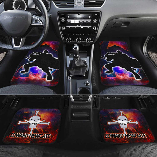 Edward Newgate Car Floor Mats Custom One Piece Anime Silhouette Style - Gearcarcover - 2