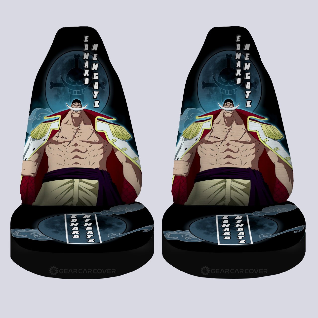 Edward Newgate Car Seat Covers Custom For One Piece Anime Fans - Gearcarcover - 4