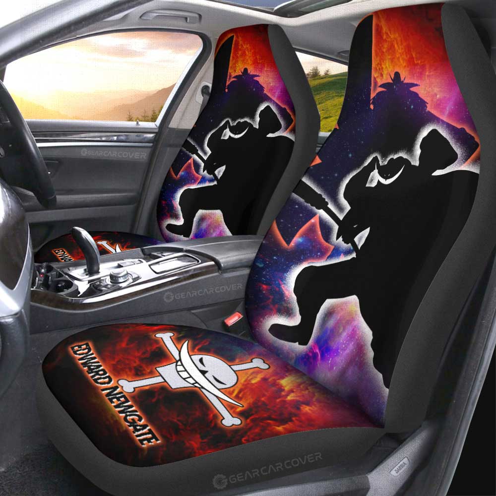 Edward Newgate Car Seat Covers Custom One Piece Anime Silhouette Style - Gearcarcover - 2