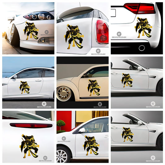 Edward Newgate Car Sticker Custom One Piece Anime Gold Silhouette Style - Gearcarcover - 2