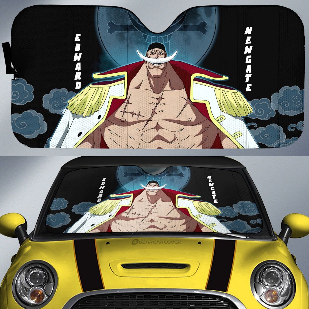 Edward Newgate Car Sunshade Custom For One Piece Anime Fans - Gearcarcover - 1