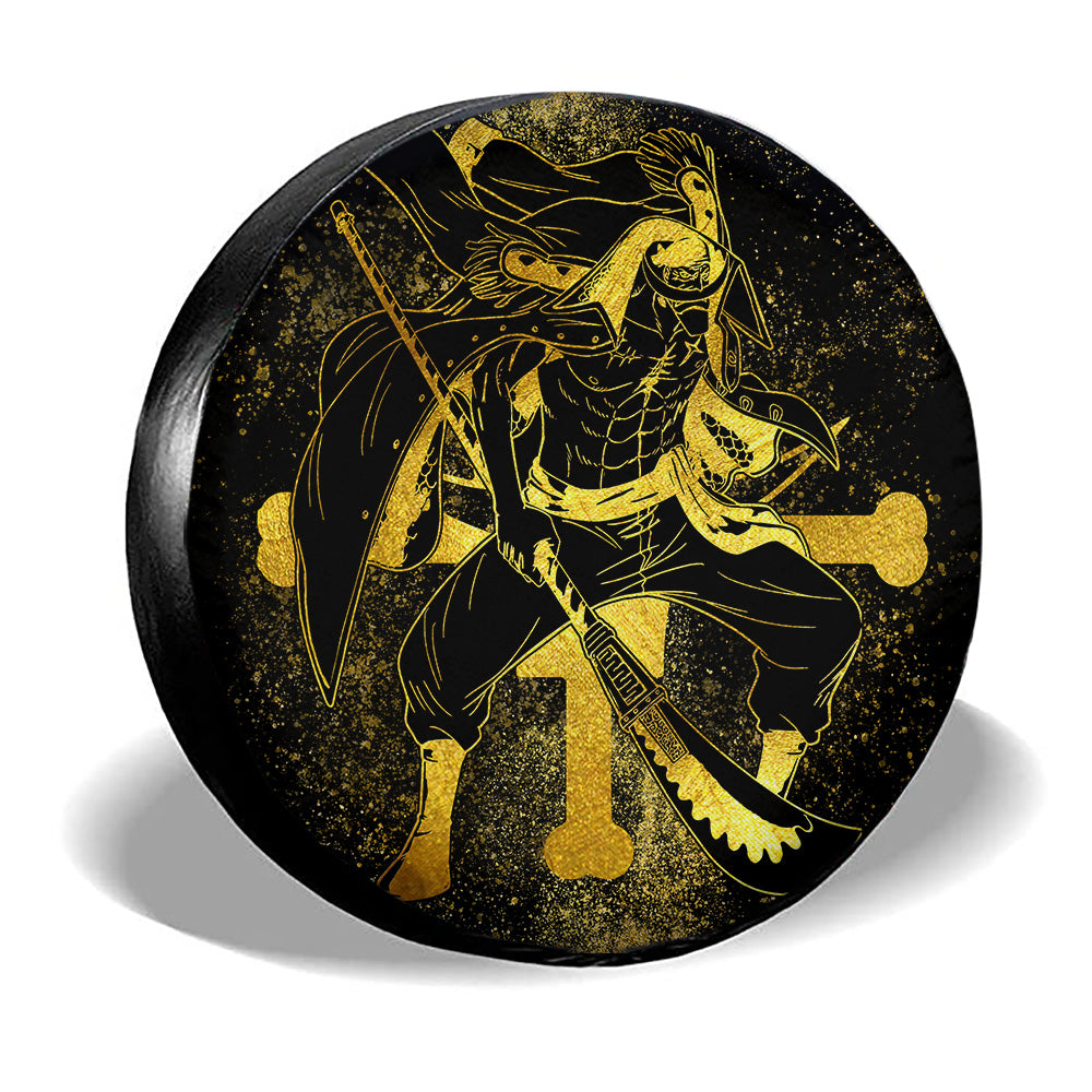 Edward Newgate Spare Tire Cover Custom One Piece Anime Gold Silhouette Style - Gearcarcover - 3