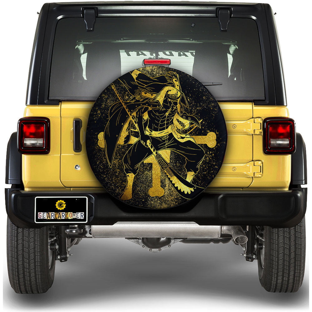 Edward Newgate Spare Tire Cover Custom One Piece Anime Gold Silhouette Style - Gearcarcover - 1