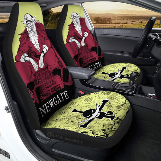 Edward Newgate Whitebeard Car Seat Covers Custom One Piece Anime Car Accessories - Gearcarcover - 2