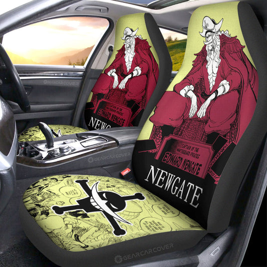 Edward Newgate Whitebeard Car Seat Covers Custom One Piece Anime Car Accessories - Gearcarcover - 1