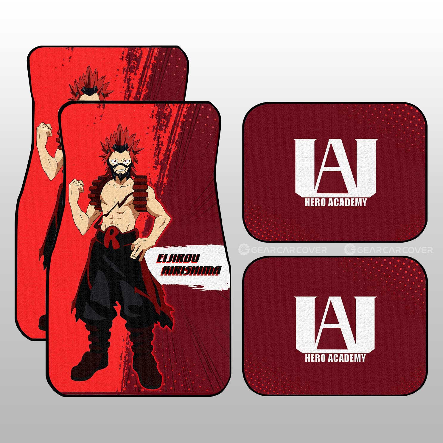 Eijirou Kirishima Car Floor Mats Custom For My Hero Academia Anime Fans - Gearcarcover - 1