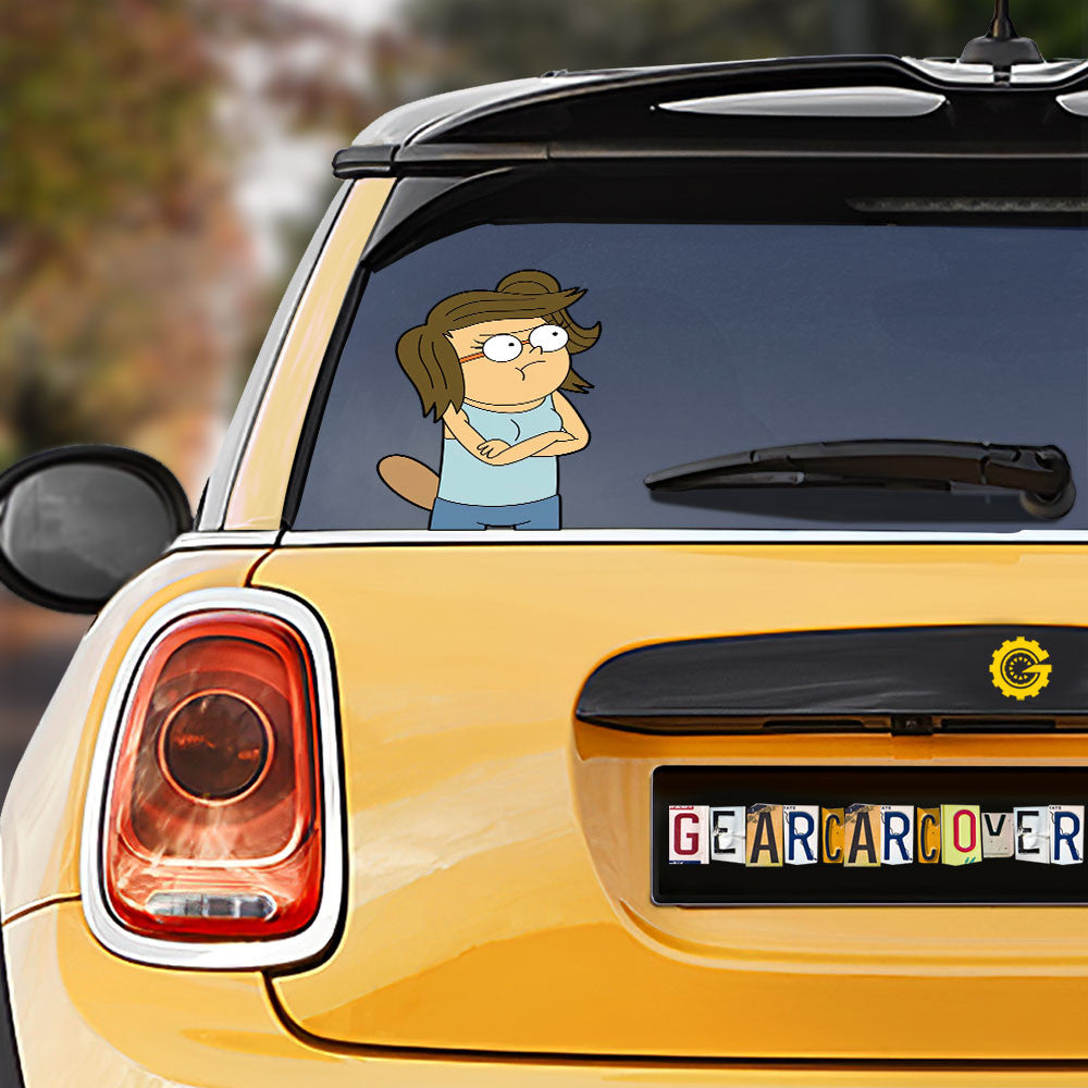 Eileen Car Sticker Custom Regular Show Cartoon - Gearcarcover - 1