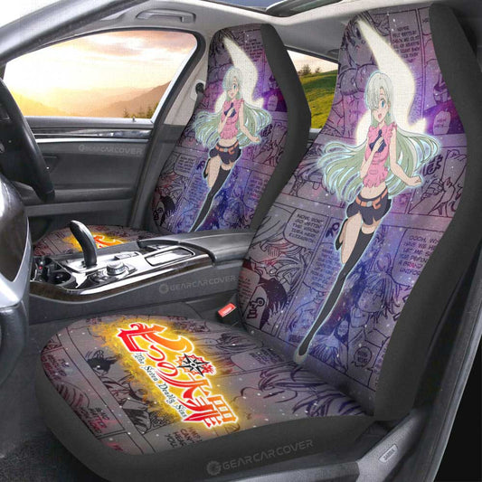 Elizabeth Liones Car Seat Covers Custom Seven Deadly Sins Anime Galaxy Manga Style - Gearcarcover - 2