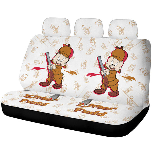 Elmer Fudd Car Back Seat Cover Custom Cartoon Car Accessories - Gearcarcover - 1