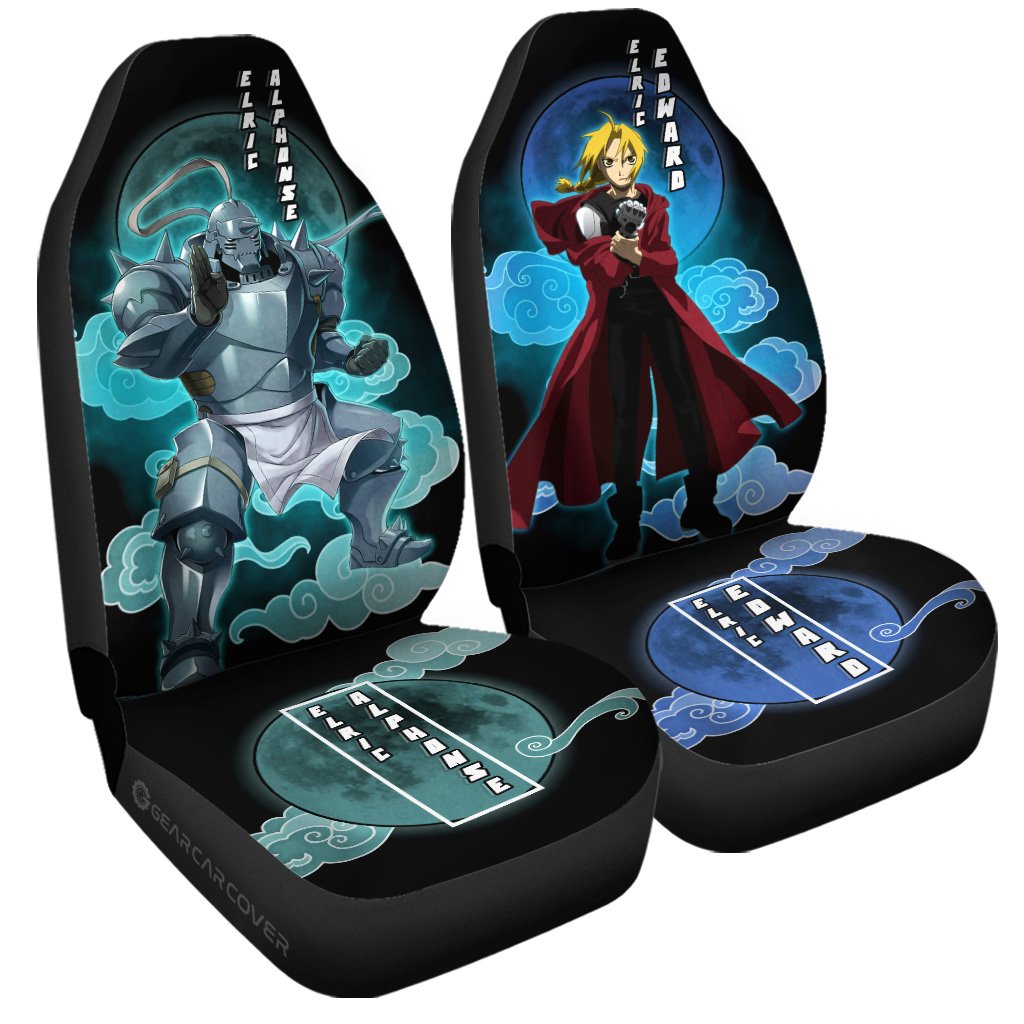 Elric Alphonse And Elric Edward Car Seat Covers Custom Anime Fullmetal Alchemist Car Interior Accessories - Gearcarcover - 3