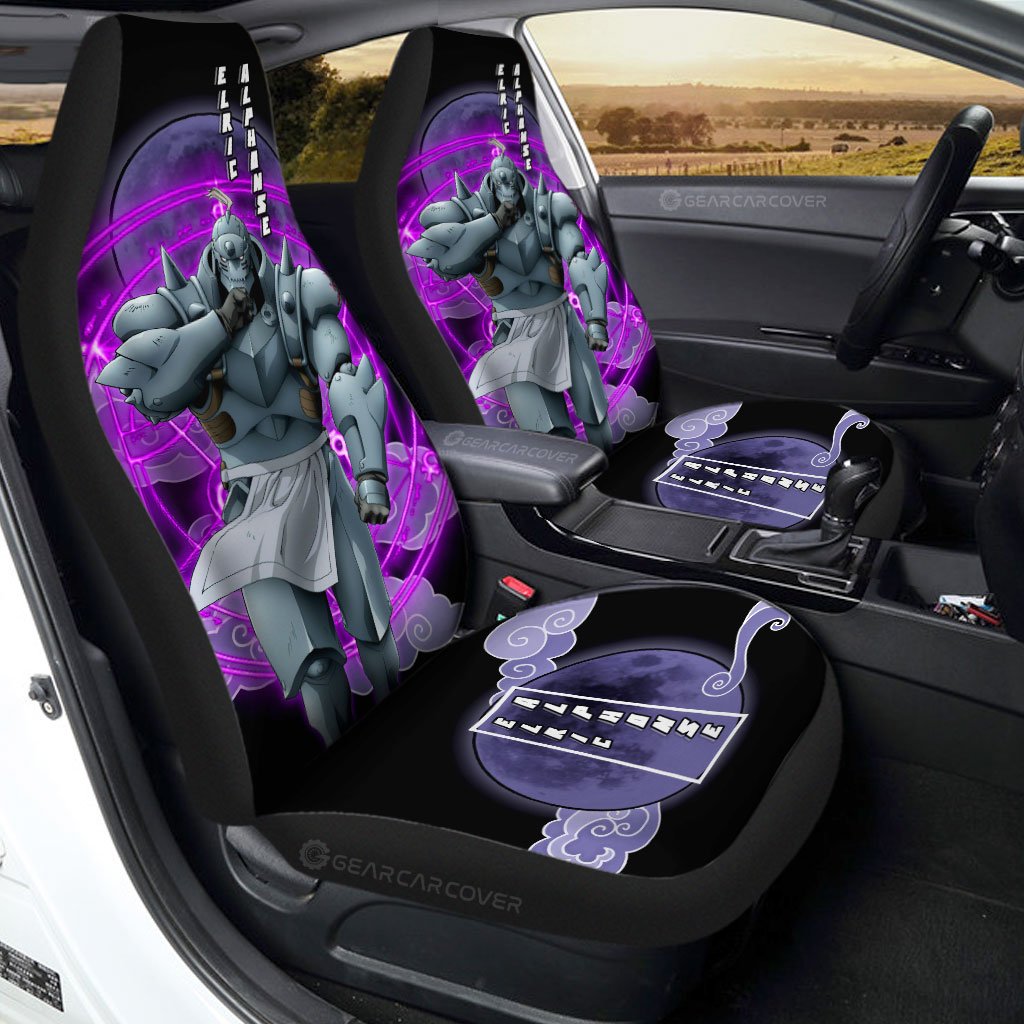 Elric Alphonse Car Seat Covers Custom Anime Fullmetal Alchemist Car Interior Accessories - Gearcarcover - 1