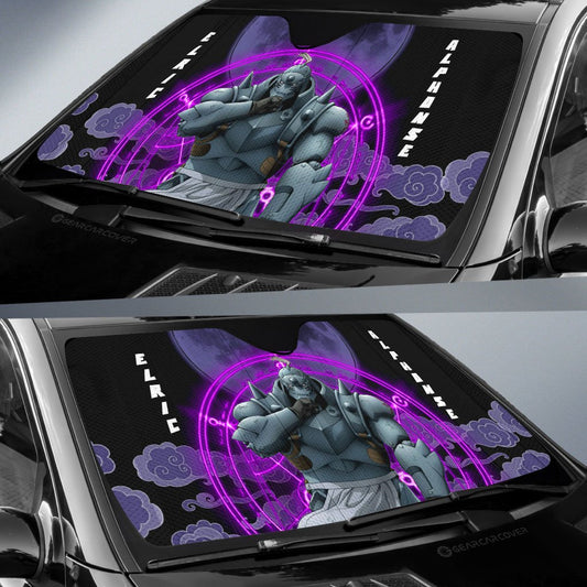 Elric Alphonse Car Sunshade Custom Fullmetal Alchemist Anime Car Accessories - Gearcarcover - 2