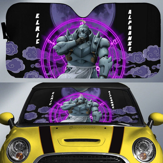 Elric Alphonse Car Sunshade Custom Fullmetal Alchemist Anime Car Accessories - Gearcarcover - 1