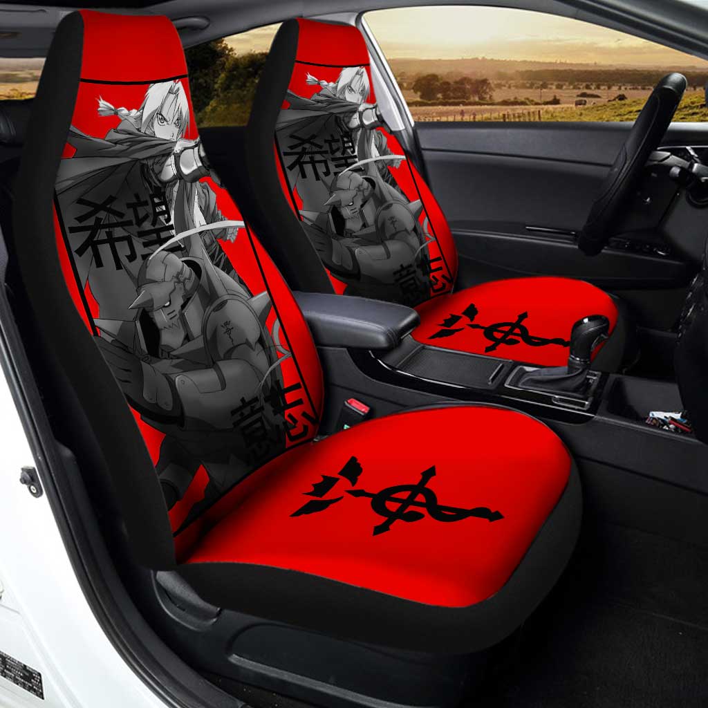 Elric Brothers Car Seat Covers Custom Fullmetal Alchemist Anime Car Accessories - Gearcarcover - 2
