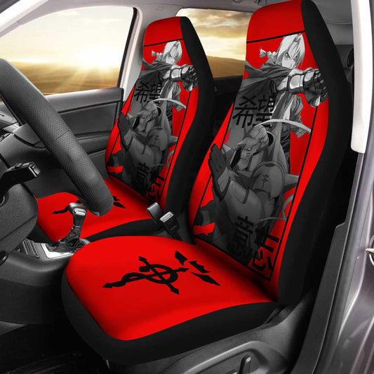 Elric Brothers Car Seat Covers Custom Fullmetal Alchemist Anime Car Accessories - Gearcarcover - 1