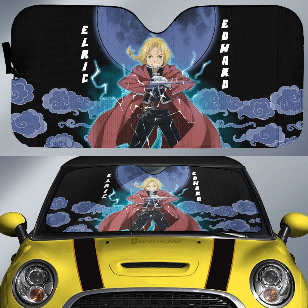Elric Edward Car Sunshade Custom Fullmetal Alchemist Anime Car Accessories - Gearcarcover - 1