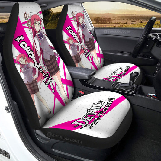 Emi Yusa Car Seat Covers Custom The Devil Is a Part Timer Anime Car Accessories - Gearcarcover - 2