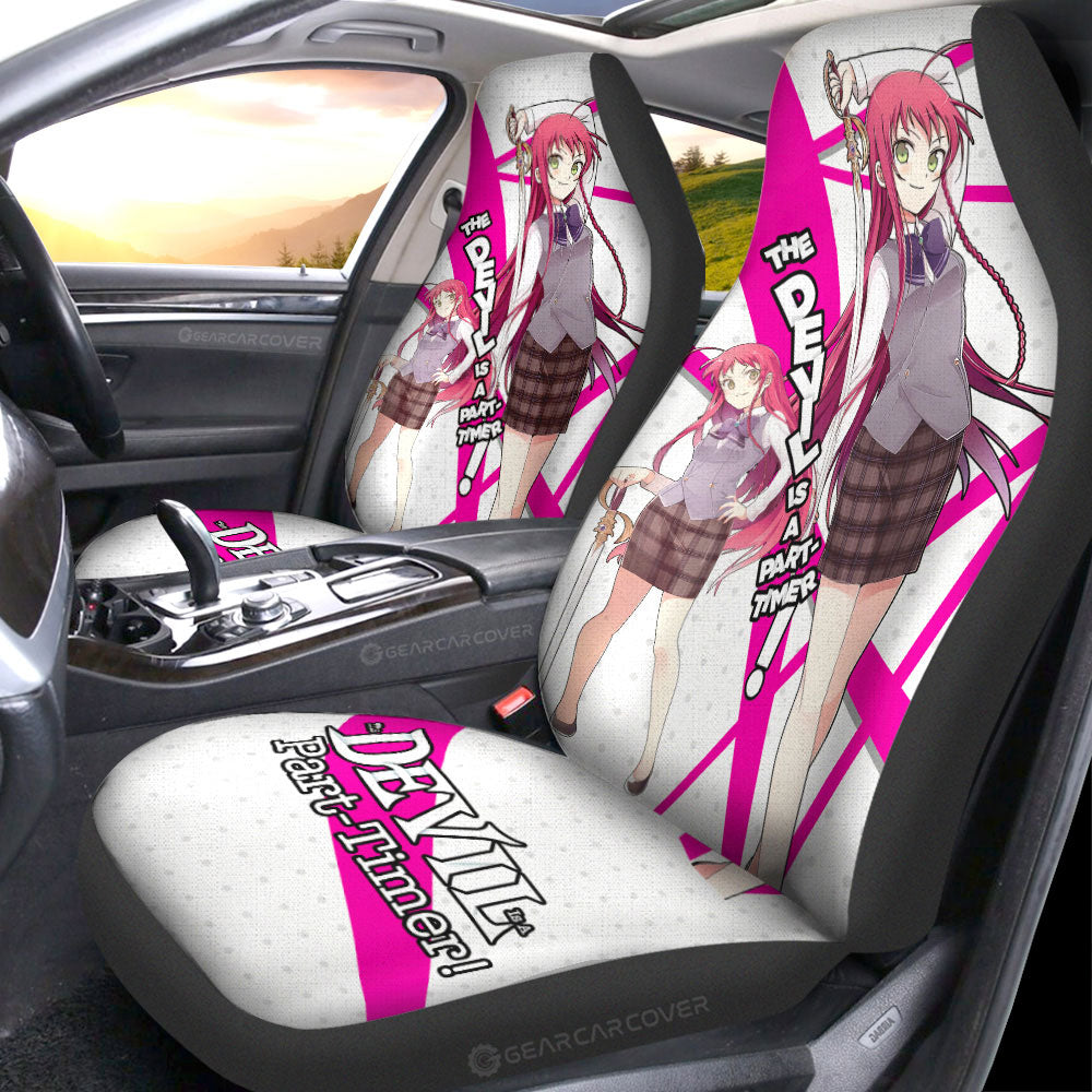 Emi Yusa Car Seat Covers Custom The Devil Is a Part Timer Anime Car Accessories - Gearcarcover - 3