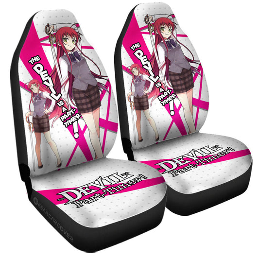 Emi Yusa Car Seat Covers Custom The Devil Is a Part Timer Anime Car Accessories - Gearcarcover - 1
