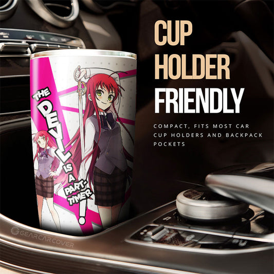 Emi Yusa Tumbler Cup Custom The Devil Is a Part-Timer! Anime Car Accessories - Gearcarcover - 2