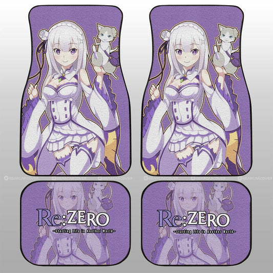 Emilia Car Floor Mats Custom Re:Zero Anime - Gearcarcover - 2