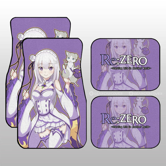 Emilia Car Floor Mats Custom Re:Zero Anime - Gearcarcover - 1