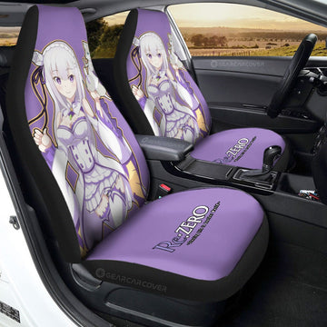 Emilia Car Seat Covers Custom Re:Zero Anime - Gearcarcover - 1