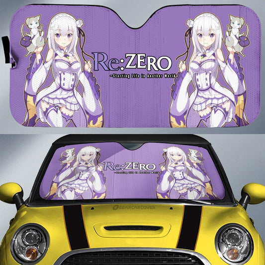 Emilia Car Sunshade Custom Re:Zero Anime - Gearcarcover - 1