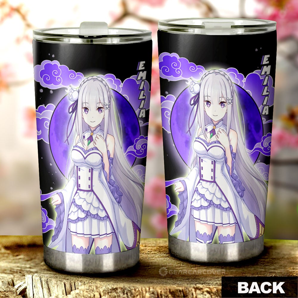 Emilia Tumbler Cup Custom Re:Zero Anime Car Accessoriess - Gearcarcover - 3