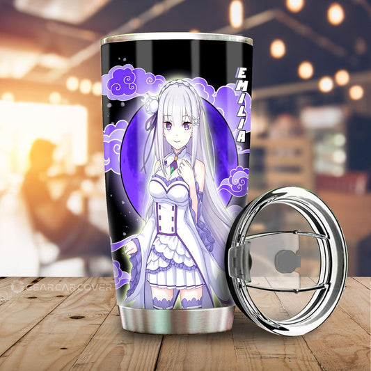 Emilia Tumbler Cup Custom Re:Zero Anime Car Accessoriess - Gearcarcover - 1