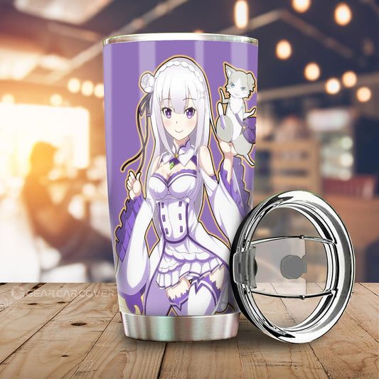 Emilia Tumbler Cup Custom Re:Zero Anime - Gearcarcover - 1