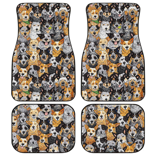 Emotional Faces Dog Car Floor Mats Custom Dog Car Accessories Gift Idea - Gearcarcover - 1