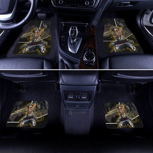 Eren Jeager Car Floor Mats Custom Anime Attack On Titan Car Interior Accessories - Gearcarcover - 2