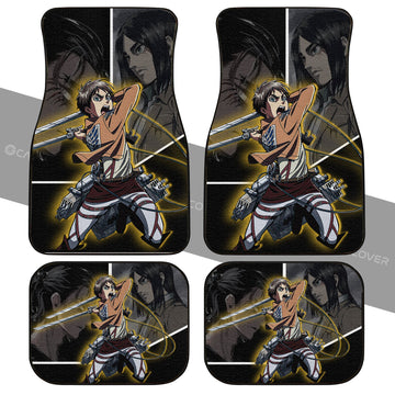 Eren Jeager Car Floor Mats Custom Anime Attack On Titan Car Interior Accessories - Gearcarcover - 1