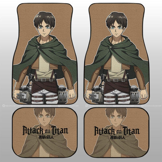 Eren Yeager Car Floor Mats Custom Main Hero Attack On Titan Anime Car Accessories - Gearcarcover - 2