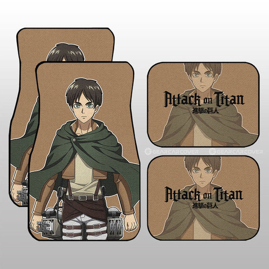 Eren Yeager Car Floor Mats Custom Main Hero Attack On Titan Anime Car Accessories - Gearcarcover - 1