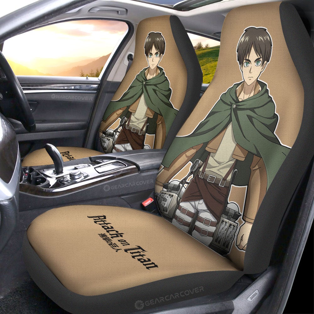 Eren Yeager Car Seat Covers Custom Main Hero Attack On Titan Anime Car Accessories - Gearcarcover - 2